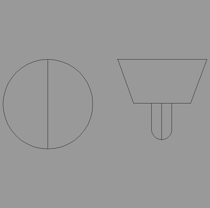 Bloque Autocad Detector de temperatura colocado